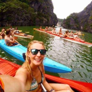 Kayaking in Halong Bay, Vietnam