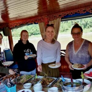 Having lunch on the Nagi Of Mekong Boat, Laos