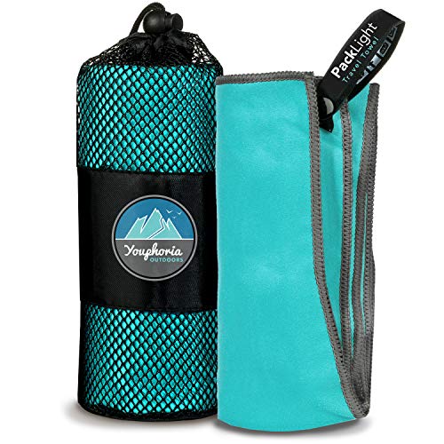 Youphoria Microfiber Travel Towel Fast Drying Lightweight - Quick Dry Towel & Camping Towel - 3 Size Options