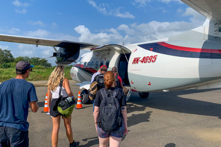 Carry-on Backpacks going onto a small plane