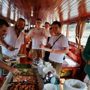 Lunchtime on the Mekong Slow Boat Cruise