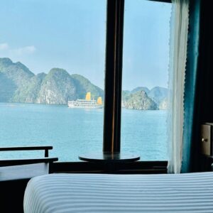 View from the bedroom window, Halong Hideaway.