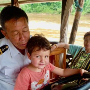 New captain of the boat on the Nagi of Mekong Cruise