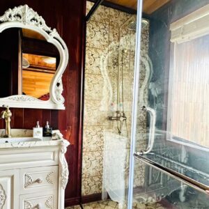 Shower with vintage look, Halong Hideaway Cruise.