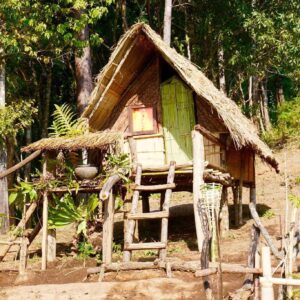 The rustic camping huts in Doi Inthanon National Park.